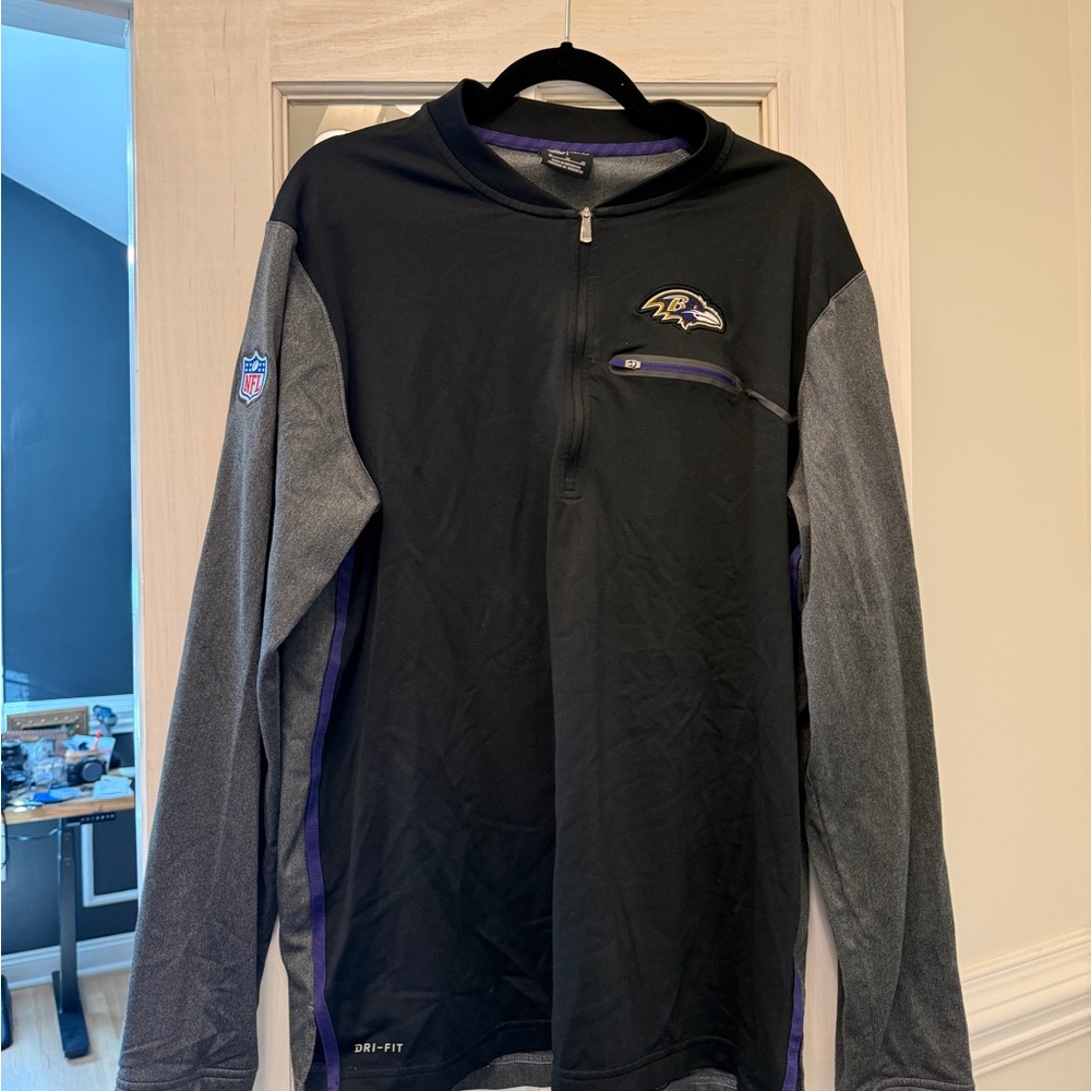 Baltimore Ravens NFL Black Pullover with Purple Trim
